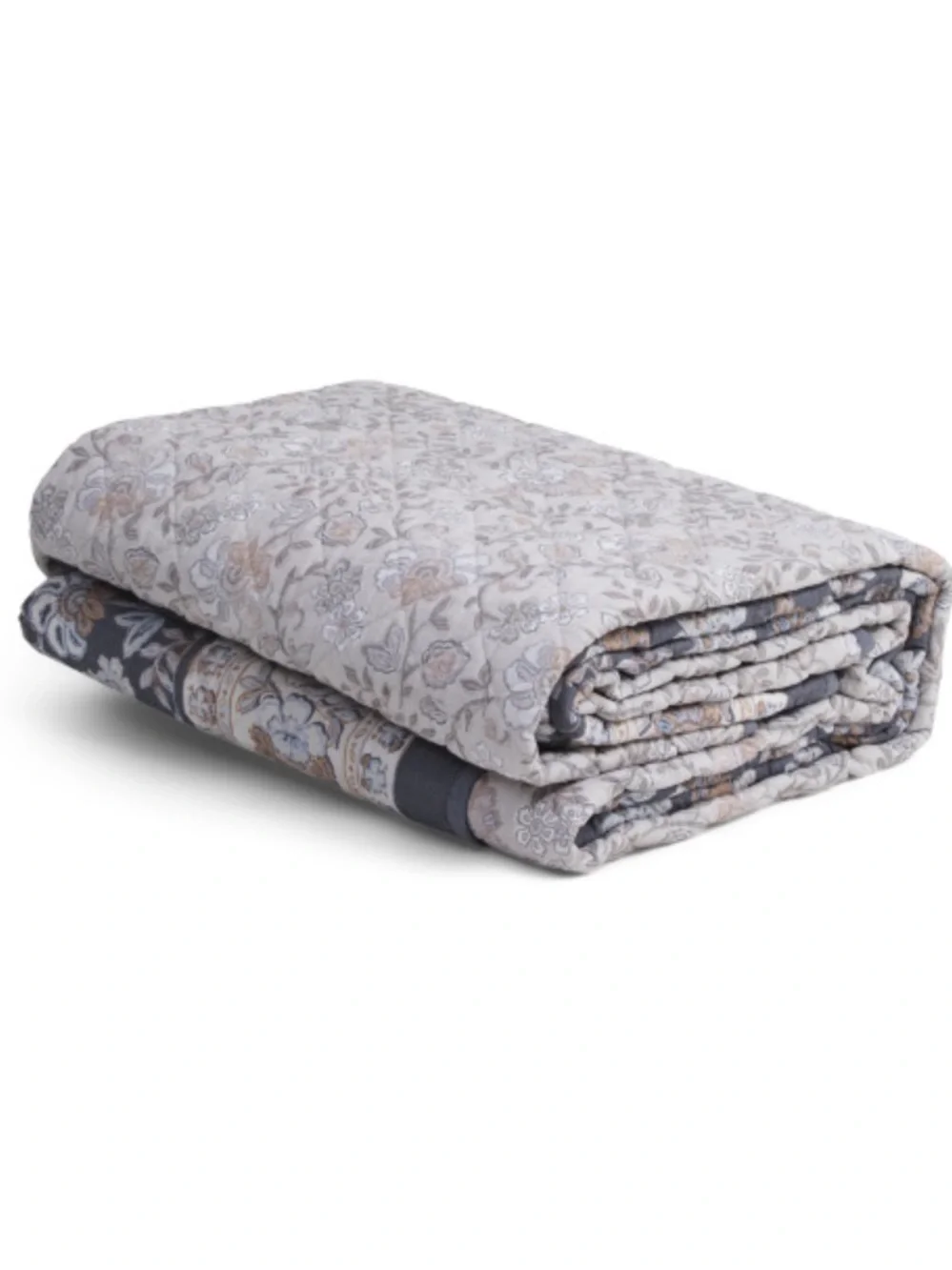 Moss & William Border Floral 3-Piece Cotton Quilt Set